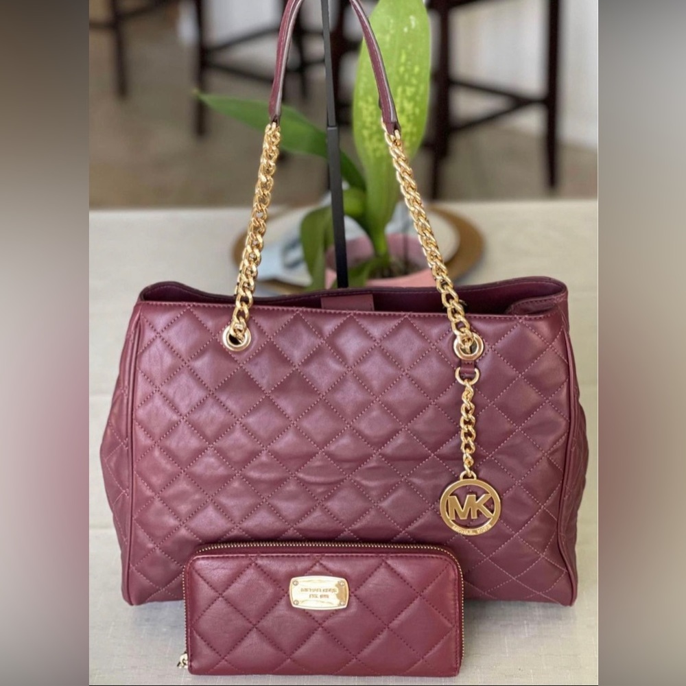 Michael Kors Susannah Bag with Large Wallet Set